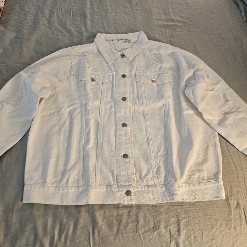 Women's White Denim Jacket